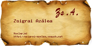 Zsigrai Azálea névjegykártya